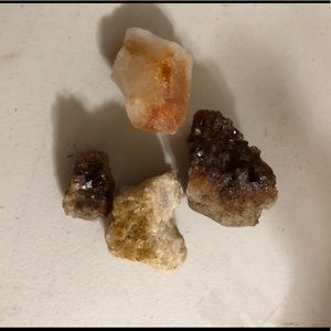 Citrine Crystal Clusters - Orange to Rust
